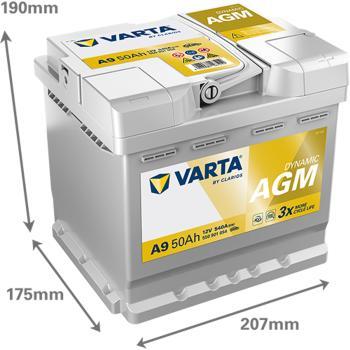 Starterbatterie AGM1 12V 50 AH 540EN (A)